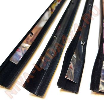 Уплотнитель стекла опускного НИВА 21213-6103282; 21213-6103283 бархотки нижние в сборе. комплект 4 шт.