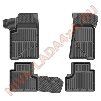 Коврики салона НИВА Шевроле 2123 (5 деталей) резиновые SRTK Sarmat Standart, Niva-Chevrolet/Travel