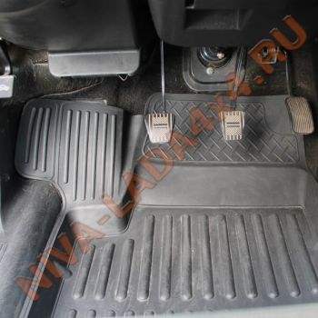 Коврики салона НИВА Шевроле 2123 (5 деталей) резиновые SRTK Sarmat Standart, Niva-Chevrolet/Travel