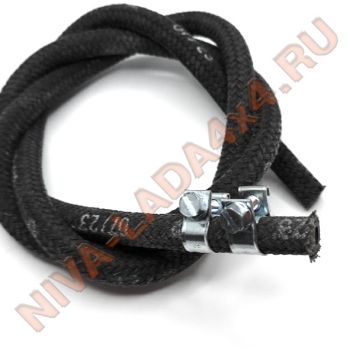 Шланг топливный обратный НИВА карбюраторная (100см) с хомутами 2шт.