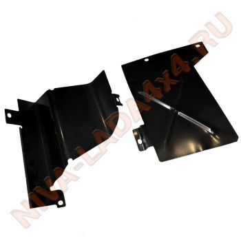 Брызговики двигателя НИВА 21214; 2131 до 2018 г.в. комплект - 2 детали 21215-2802010/21215-2802011