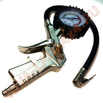 Пистолет для накачки шин с манометром Top Auto (насадка)