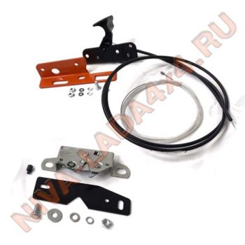 Замок капота НИВА 2121; 21213; 21214; 2131 Тюнинг комплект "модератор капота" ZST