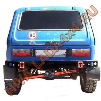 Бампер НИВА 21214-2804010 задний силовой FishHunter ZST 010, 4мм