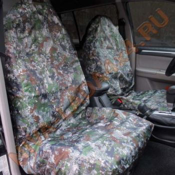 Чехлы грязезащитные водонепроницаемые универсальные 3 в 1 камуфляж зеленый, в сумке