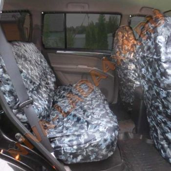 Чехлы грязезащитные водонепроницаемые универсальные 3 в 1 камуфляж серый, в сумке