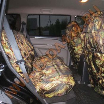 Чехлы грязезащитные водонепроницаемые универсальные 3 в 1 осенний лес, в сумке