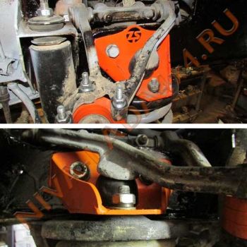 Кронштейн буфера передней подвески верхний НИВА 2121-2904242-10 усиленный, в сборе, под лифт, ZST (ПАРА)