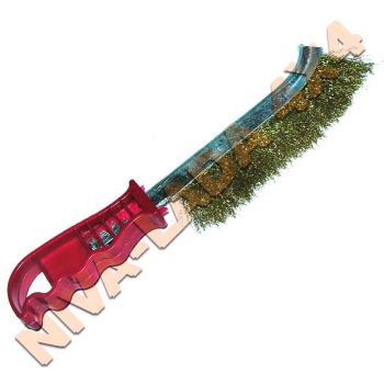 Щетка по металлу узкая, пластиковая ручка