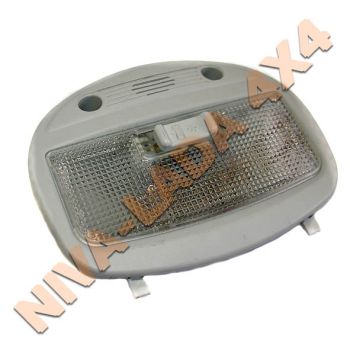 Плафон освещения салона в жесткий потолок НИВА, 2170-3714010 с рамкой 1118-3714014 серого цвета