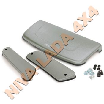 Воздухозаборники НИВА Aero-Effect (на капот + боковые) АвтоПолимерСервис (3 детали) СЕРЕБРО 0701-23