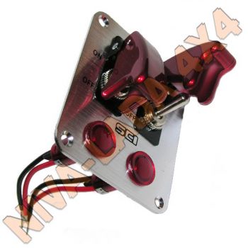 Панель с выключателем - тумблером SCI-02 20А 12V (два)