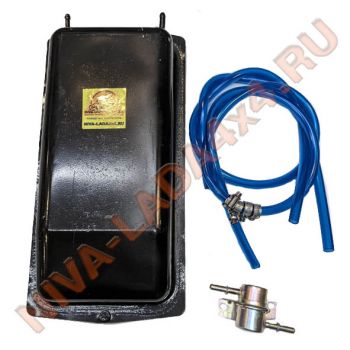 Бачок адсорбера НИВА сепаратор бензобака 21214-1164050-00 металл аналог в сборе с шлангами и клапаном