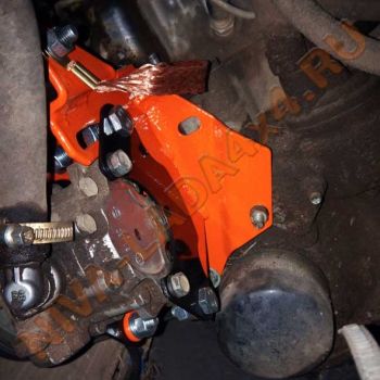 Кит комплект для переноса генератора НИВА 21214 ZST-2,5, кронштейн для машин с ГУРом (9 точек крепления) усиленный