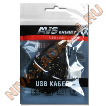 Кабель для micro USB AVS MR-321, (1м.) текстиль