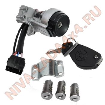 Замок зажигания НИВА 2123-6105006-30-0; 3 личинки и ключ выкидной ПДУ