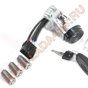 Замок зажигания НИВА 2123-6105006-30-0; 3 личинки и ключ выкидной ПДУ
