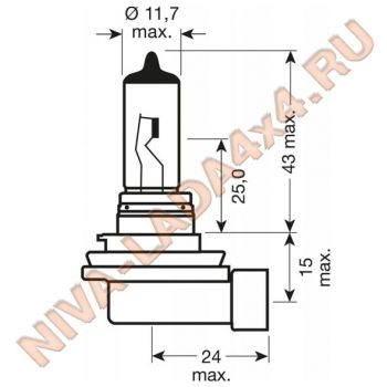 Лампа H11 Osram 55w 64211