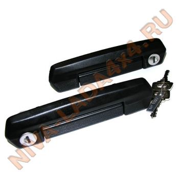 Ручки двери наружные НИВА 21214м; Lada4x4Urban в сборе 21213-6100040-10 комплект (ЧЕРНЫЕ)