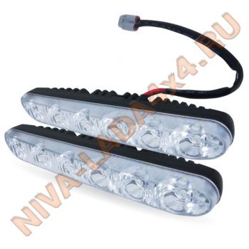 Фара Дневные Ходовые Огни AVS DL-6B, 6w, 6 Led, ПАРА