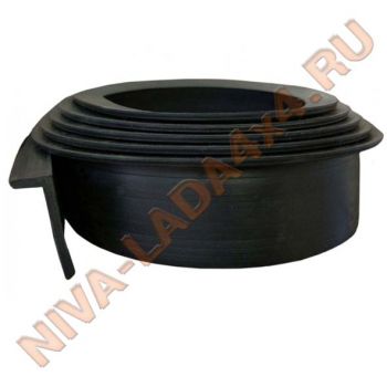 Молдинг бампера переднего универсальный, сплиттер Classic, жесткий, 38х15мм Г-образный (Юбка)