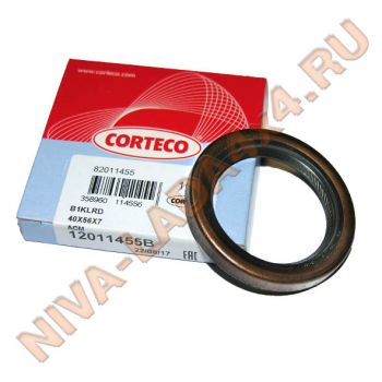 Сальник вала коленчатого НИВА; 2101-1005034-02 передний Corteco 12011455B 40х56х7