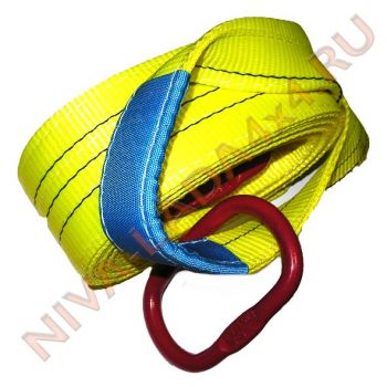 Трос стропа корозащитная 10т. Х 3м. (90мм) СПОРТ, с кольцами, Россия