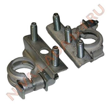 Клеммы АКБ (+/-) универсальные с дополнительными шпильками. France