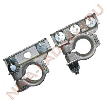 Клеммы АКБ (+/-) универсальные с дополнительными шпильками. France