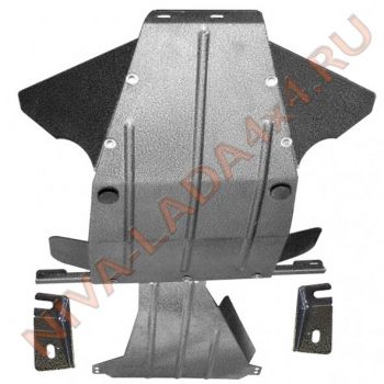 Защита картера НИВА 21214-50 Urban "Броня" + КПП/КР с 2016г. (Евро-5) "Техно-Сфера" ТС-0723