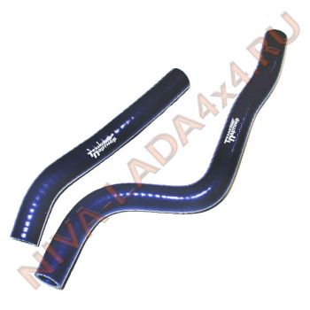 Шланги отопителя НИВА-Шевроле 2123-8101200 / 2123-8101204 ТехноПартнер (2шт) (Шеви-Нива) силиконовые синие