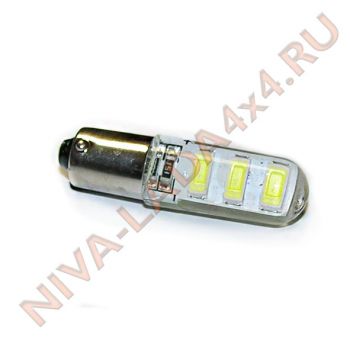 Лампа T4W белая светодиодная SMD-6 (5730) S силиконовая, с цоколем