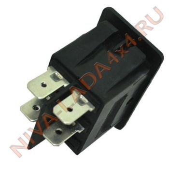 Выключатель клавиша универсальный с подсветкой, дополнительный свет (красный) 35А/12V