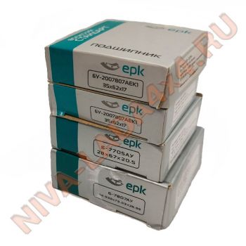 Подшипники РПМ Редуктора Переднего Моста НИВА-Шевроле 2123; 6-7807; 6у-2007807; 6-7705 Волжский Стандарт комплект 4шт