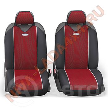 Чехлы-майки универсальные AUTOPROFI CARBON Plus CRB-902P (9 предметов) черный/красный