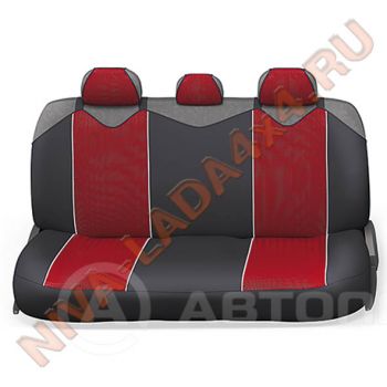 Чехлы-майки универсальные AUTOPROFI CARBON Plus CRB-902P (9 предметов) черный/красный