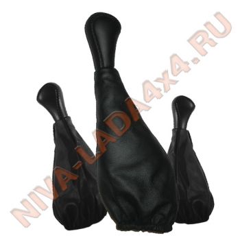 Рукоятка рычага управления КПП и КР НИВА с чехлами Longs, эко-кожа