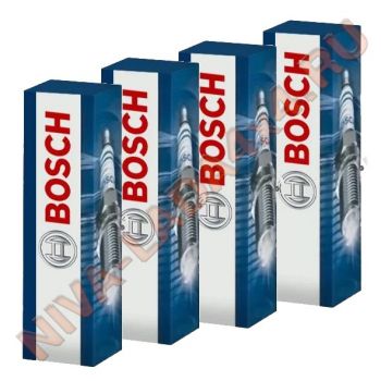 Свечи BOSCH WR7DPP30X 1,1 (0242236648 - 879) платина, НИВА инжектор (4шт.)