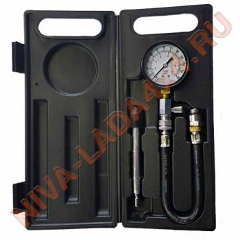 Компрессометр АвтоДело 40063 (с гибким шлангом) в кейсе