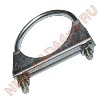 Хомут глушителя 54мм стремянка, глушитель НИВА-Шевроле