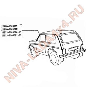 Молдинг крыши желоба водостока НИВА 2121-5003020; 2121-5003021 (пара) Тольятти НИВА 2121; 21213; 21214