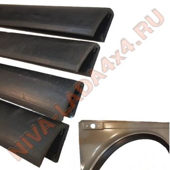 Защита арок колесных универсальная, резиновый профиль 4шт х 1,5м вынос 0мм