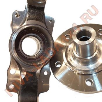 Кулак поворотный НИВА 2121-3001014; 2121-3001015 с двурядным подшипником (пара) Ступица 2121-3103014 нерегулируемая (22 шлица) VolgaService