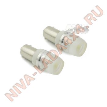 Лампа T4W белая светодиодная Lens Cone 1,5W AVS B016 (2шт. Блистер)