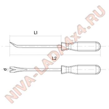 Съёмник пистонов облицовки салона 4мм ДТ 825106