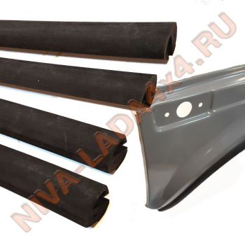 Защита арок колесных универсальная, резиновый профиль 4шт х 1,5м вынос 12мм