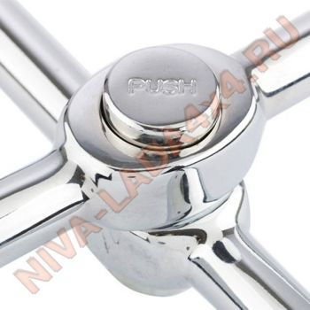 Ключ баллонный крест 17х19х21мм Gross 14250 раскладной, хромированный