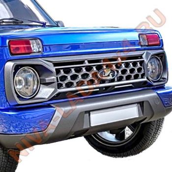 Решетка радиатора НИВА 21214-8401014 TITAN покрытие Raptor черный