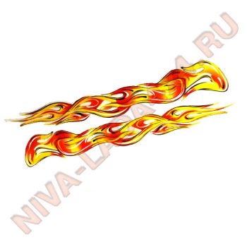 Наклейка Огненный 7,5х50см комплект 2шт.