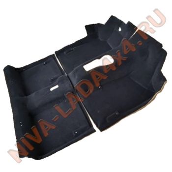 Облицовка пола салона НИВА 21214 (ворсовая) с шумоизоляцией, из двух частей